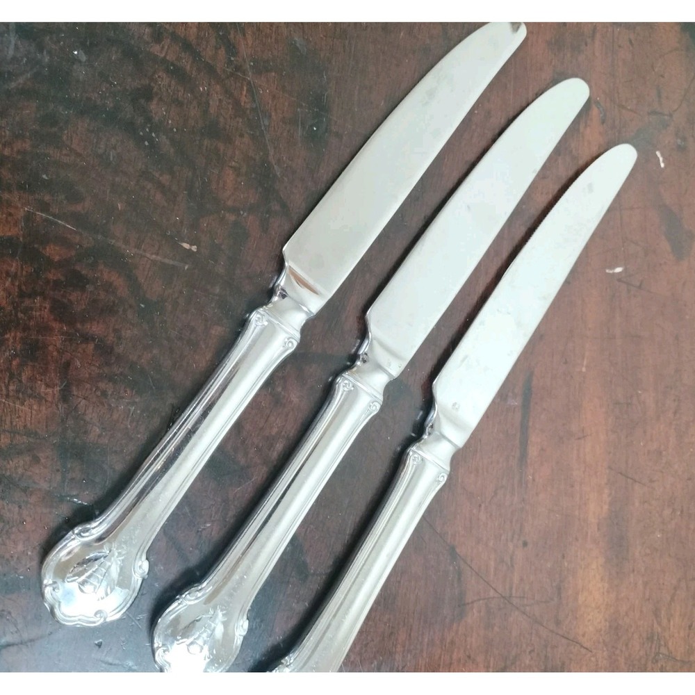 Wallace Napoleon Bee Flatware Dinner Knives Lot of 3 Stainless Steel China